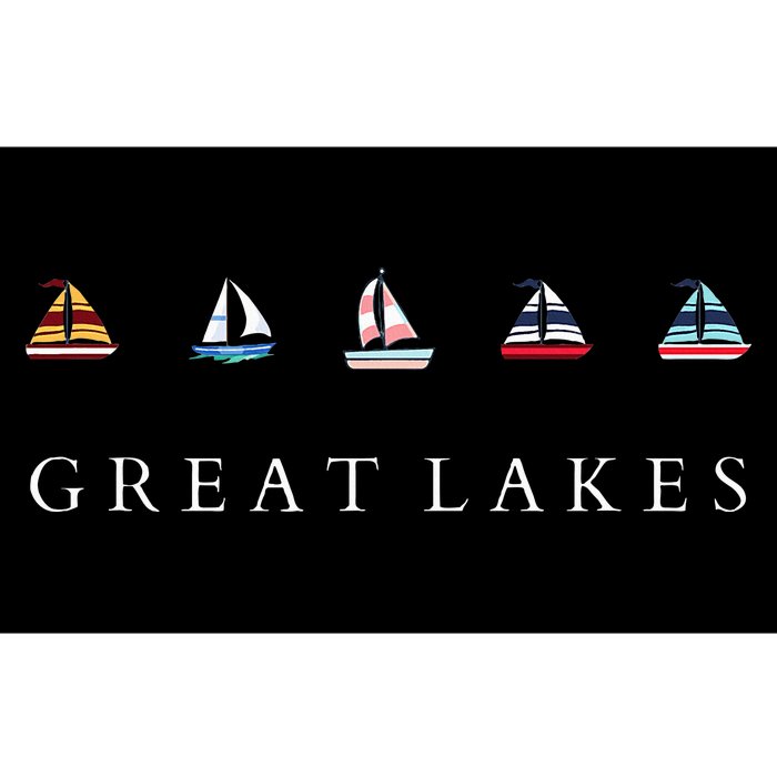 Great Lakes Sailing Americana Lake Michigan Lake Superior Bumper Sticker