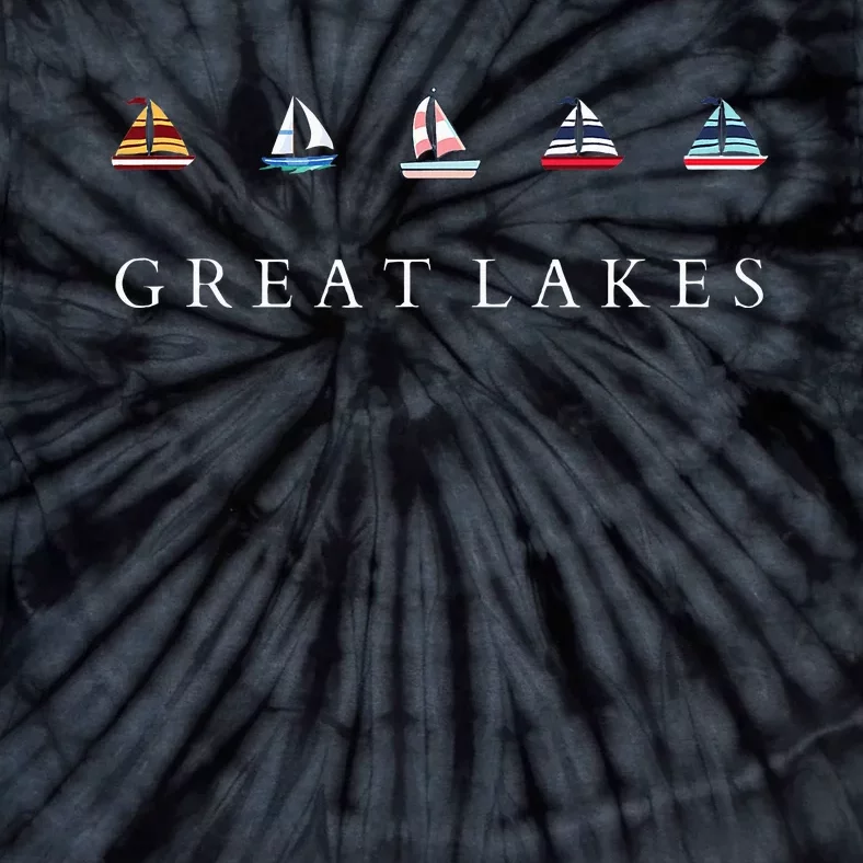 Great Lakes Sailing Americana Lake Michigan Lake Superior Tie-Dye T-Shirt