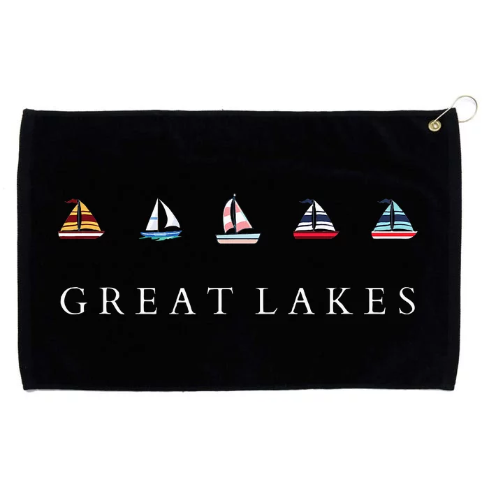 Great Lakes Sailing Americana Lake Michigan Lake Superior Grommeted Golf Towel