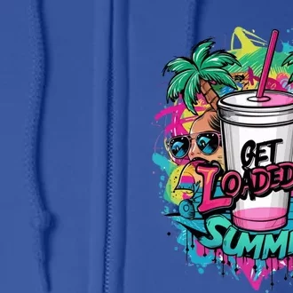 Get Loaded Summer Tea Junkie Ice Tea Dye Summer Vibes Gift Full Zip Hoodie