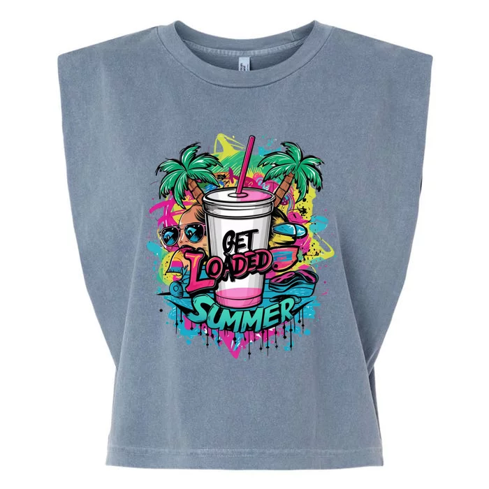 Get Loaded Summer Tea Junkie Ice Tea Dye Summer Vibes Gift Garment-Dyed Women's Muscle Tee