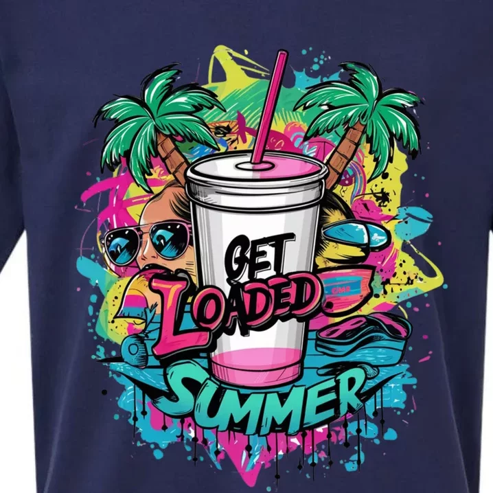 Get Loaded Summer Tea Junkie Ice Tea Dye Summer Vibes Gift Sueded Cloud Jersey T-Shirt