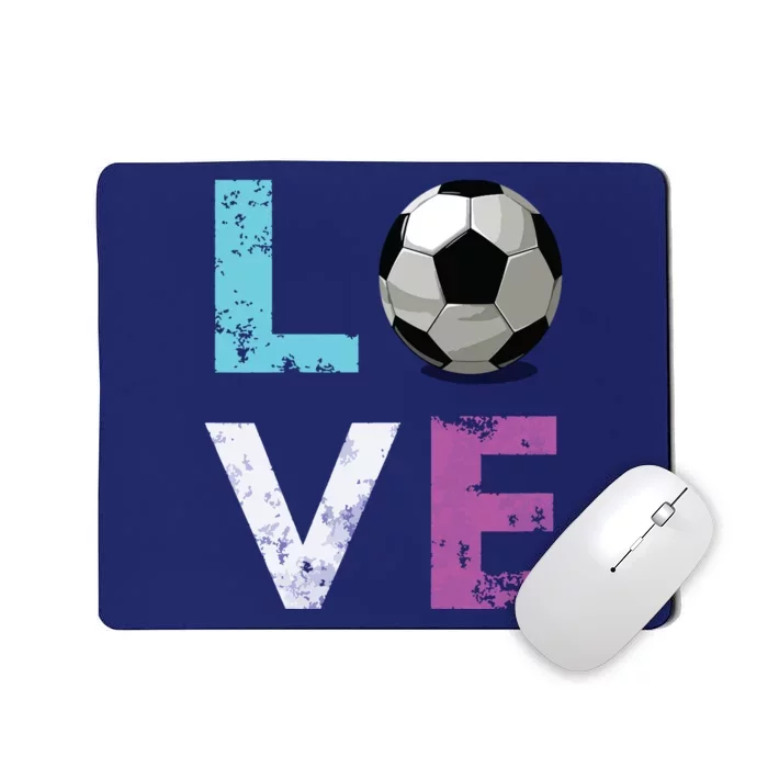 Girl Love Soccer Best Fun Birthday Gift Mousepad