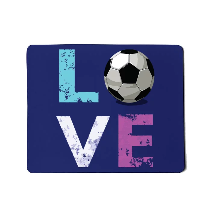 Girl Love Soccer Best Fun Birthday Gift Mousepad