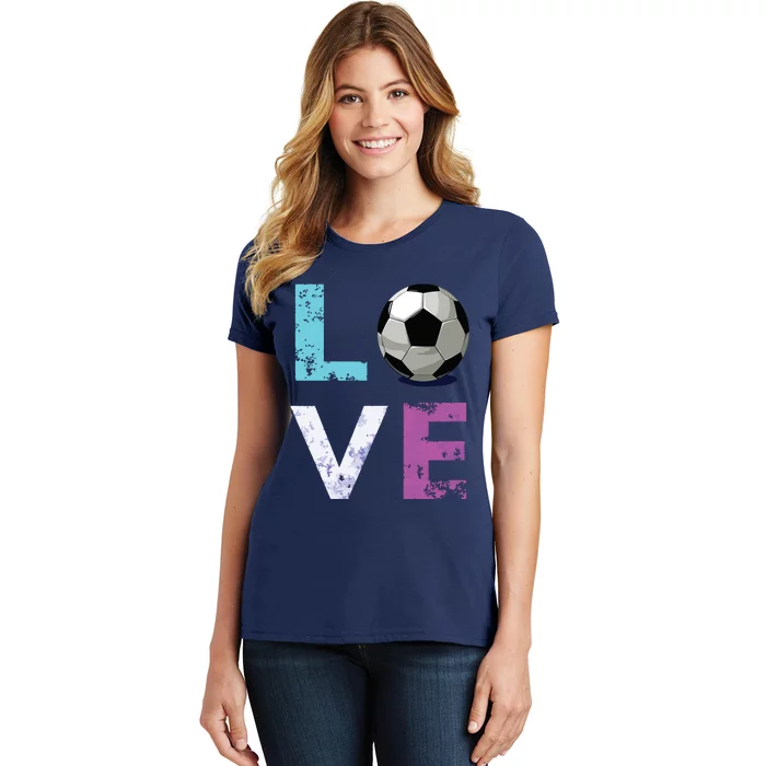 Girl Love Soccer Best Fun Birthday Gift Women's T-Shirt