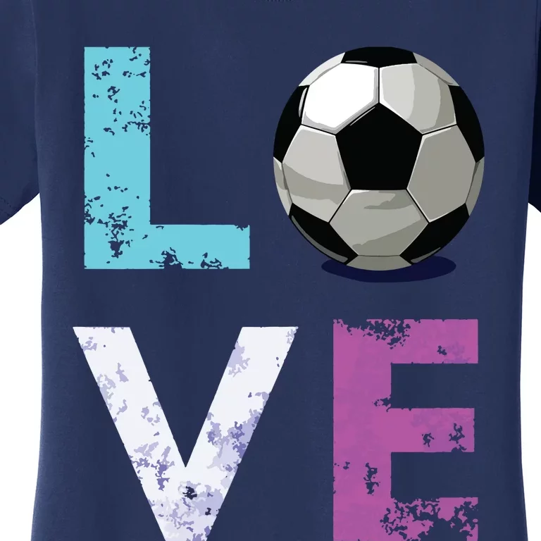 Girl Love Soccer Best Fun Birthday Gift Women's T-Shirt