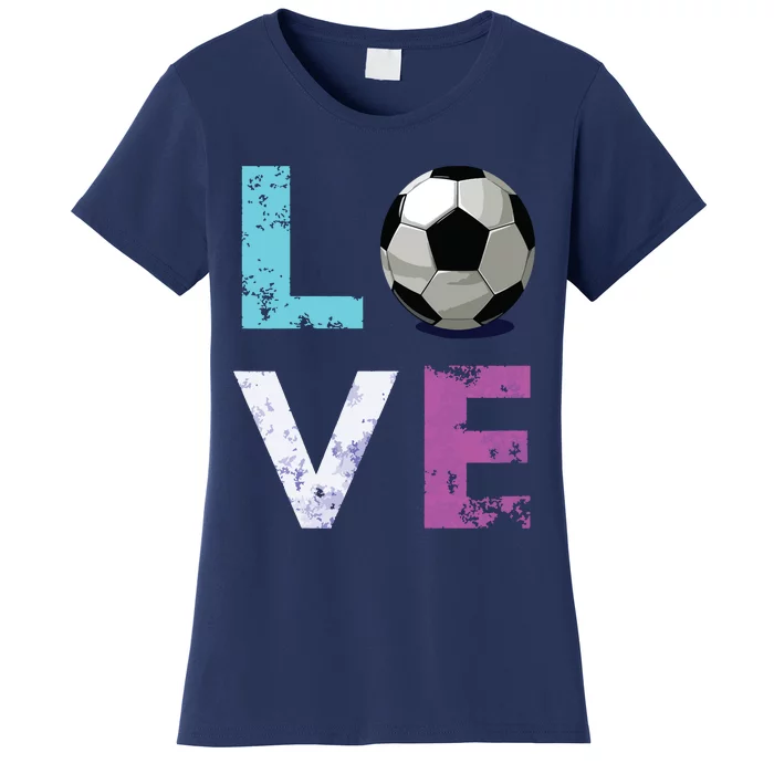 Girl Love Soccer Best Fun Birthday Gift Women's T-Shirt