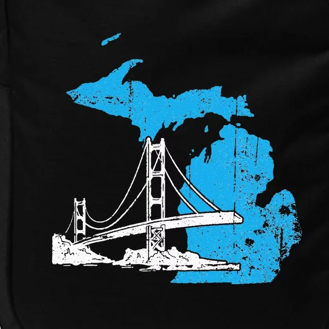 Great Lakes Shaped  Summer Michigan Mackinac Bridge Impact Tech Backpack