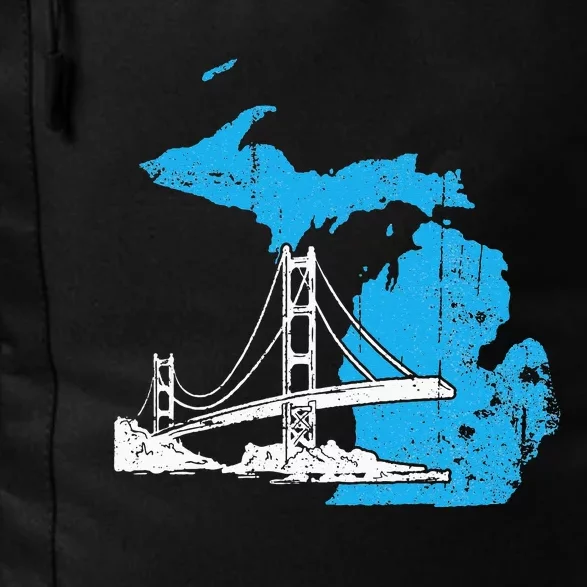 Great Lakes Shaped  Summer Michigan Mackinac Bridge Daily Commute Backpack