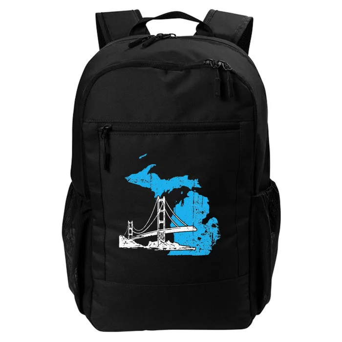 Great Lakes Shaped  Summer Michigan Mackinac Bridge Daily Commute Backpack