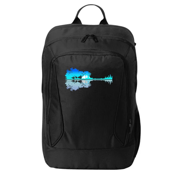 Guitar Lake Shadow Love Guitar Musician City Backpack