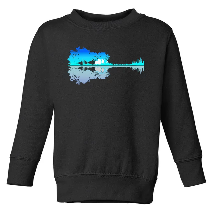 Guitar Lake Shadow Love Guitar Musician Toddler Sweatshirt