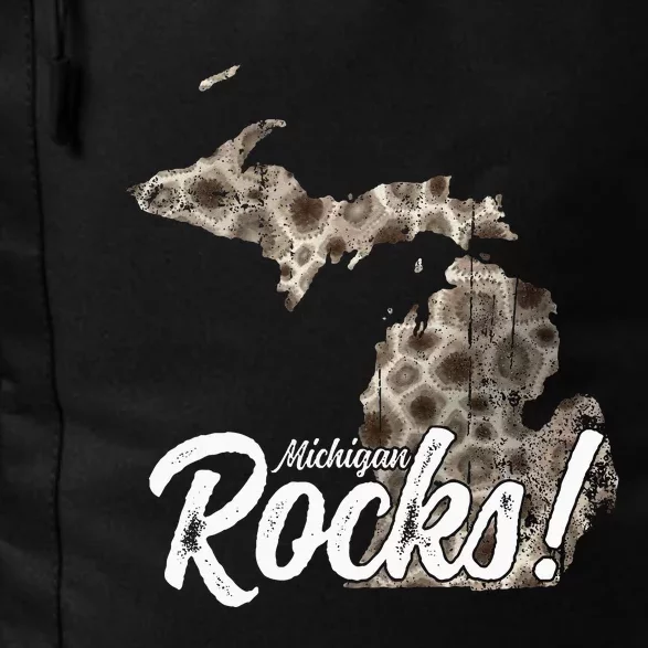 Great Lakes Shaped Men Women Petoskey Stone Michigan Rocks Daily Commute Backpack