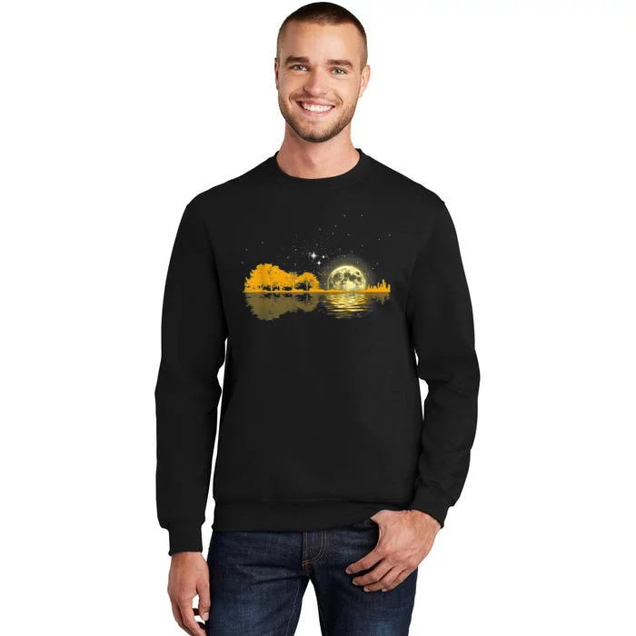 Guitar Lake Shadow Love Guitar Musician Tall Sweatshirt