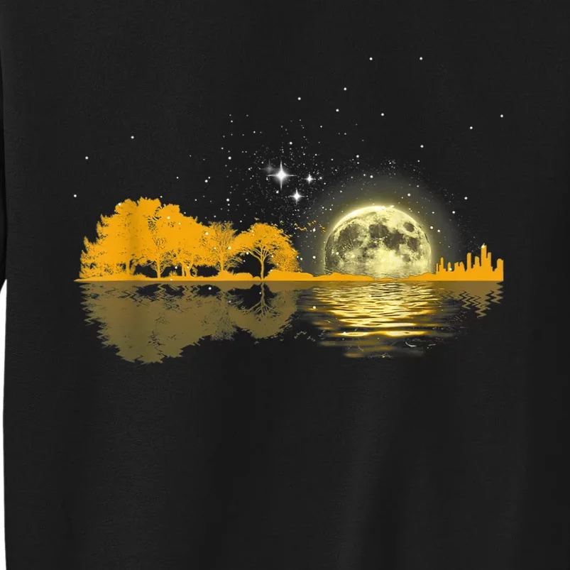 Guitar Lake Shadow Love Guitar Musician Tall Sweatshirt