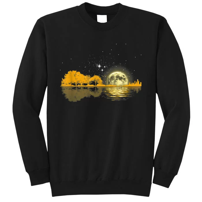 Guitar Lake Shadow Love Guitar Musician Tall Sweatshirt