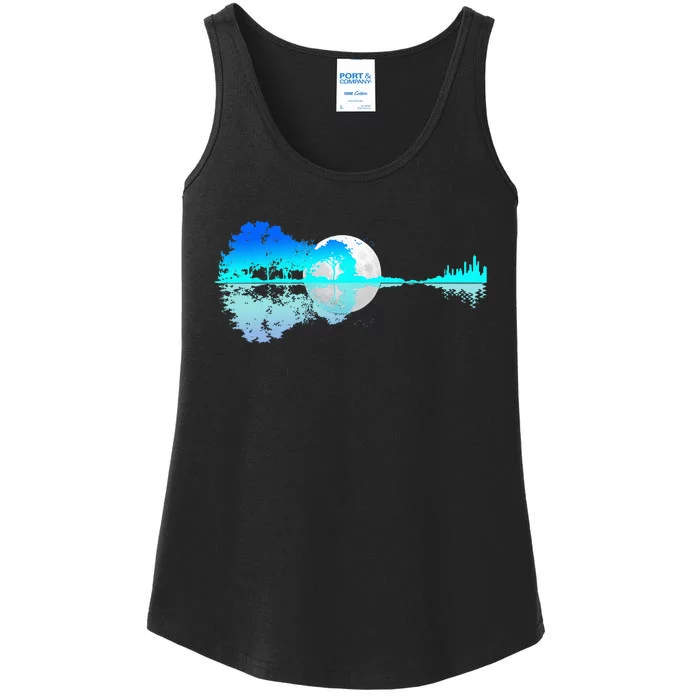 Guitar Lake Shadow Love Guitar Music For Musician Men Band Ladies Essential Tank