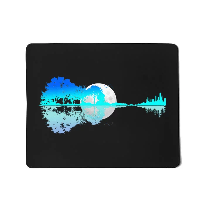 Guitar Lake Shadow Love Guitar Music For Musician Men Band Mousepad