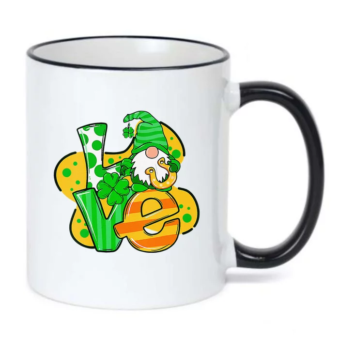 Gnome Love Shamrock Saint Patrick's Day Black Color Changing Mug