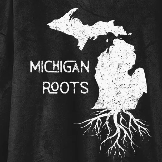 Great Lakes State Michigan Roots Yooper Native Michiganian Hooded Wearable Blanket