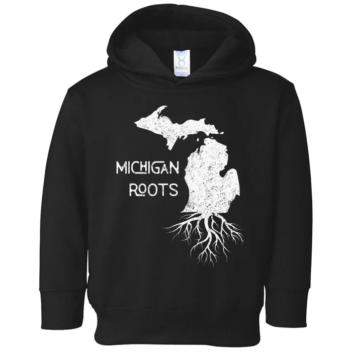 Great Lakes State Michigan Roots Yooper Native Michiganian Toddler Hoodie