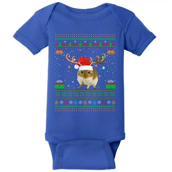 Gerbil Lover Santa Hat Matching Ugly Gerbil Christmas Meaningful Gift Baby Bodysuit