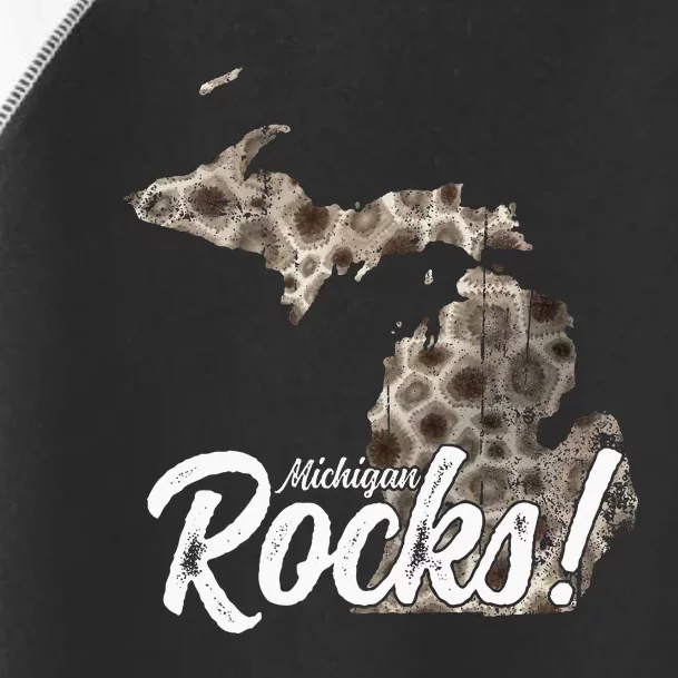 Great Lakes Shaped Men Women Petoskey Stone Michigan Rocks Toddler Fine Jersey T-Shirt