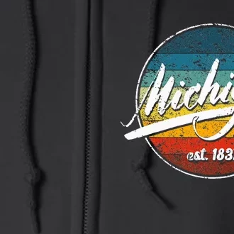 Great Lakes State Michigan Yooper Michiganian Vacation Full Zip Hoodie