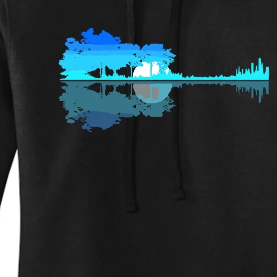 Guitar Lake Shadow Love Guitar Musician Women's Pullover Hoodie