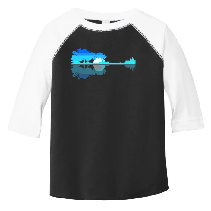 Guitar Lake Shadow Love Guitar Musician Toddler Fine Jersey T-Shirt