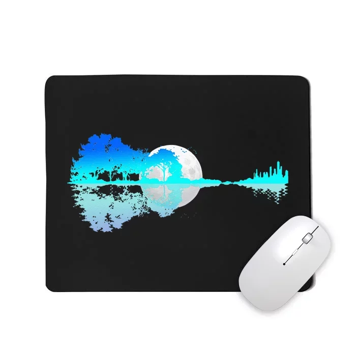 Guitar Lake Shadow Love Guitar Music For Musician Men Band Mousepad