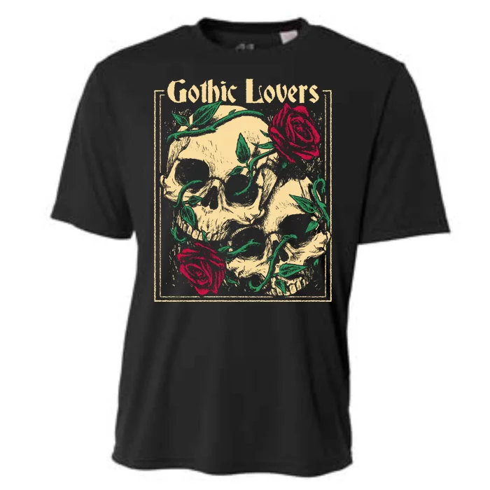 Gothic Lovers Skull And Rose Cooling Performance Crew T-Shirt