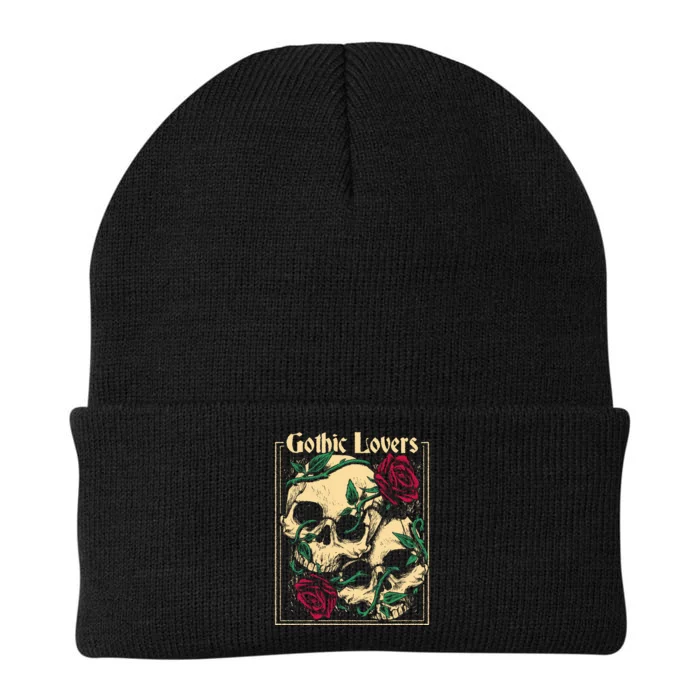 Gothic Lovers Skull And Rose Knit Cap Winter Beanie