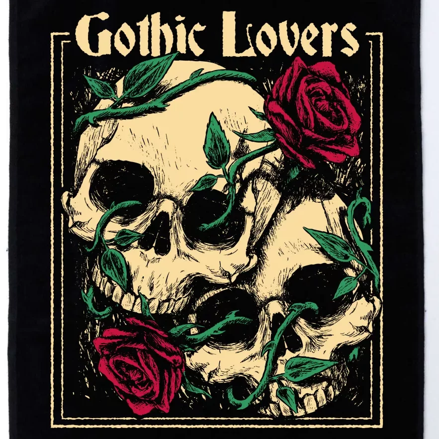 Gothic Lovers Skull And Rose Platinum Collection Golf Towel