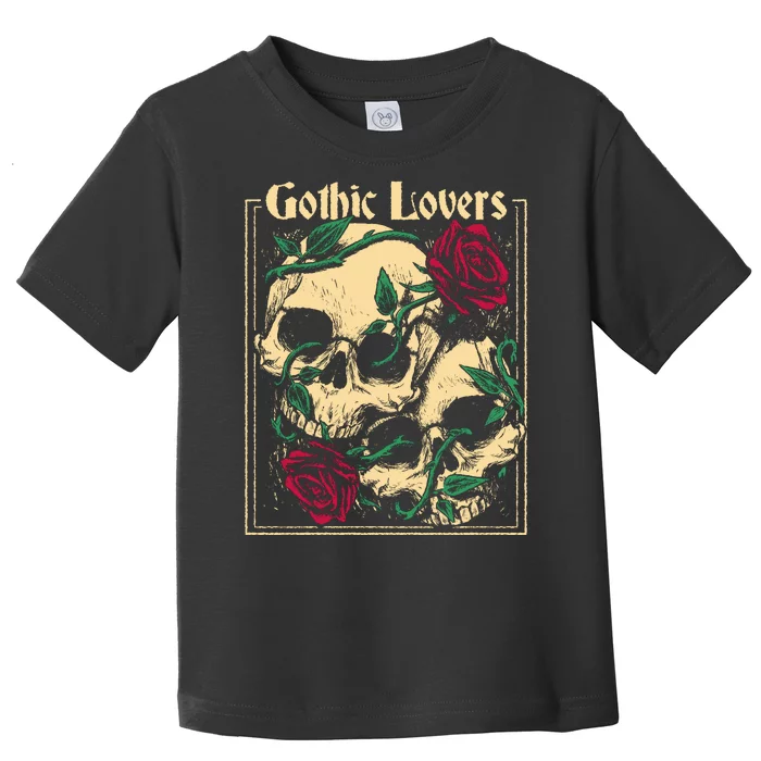 Gothic Lovers Skull And Rose Toddler T-Shirt