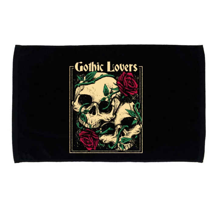 Gothic Lovers Skull And Rose Microfiber Hand Towel