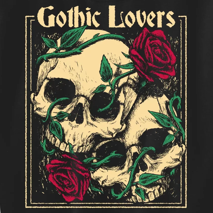 Gothic Lovers Skull And Rose Kids Sweatshirt