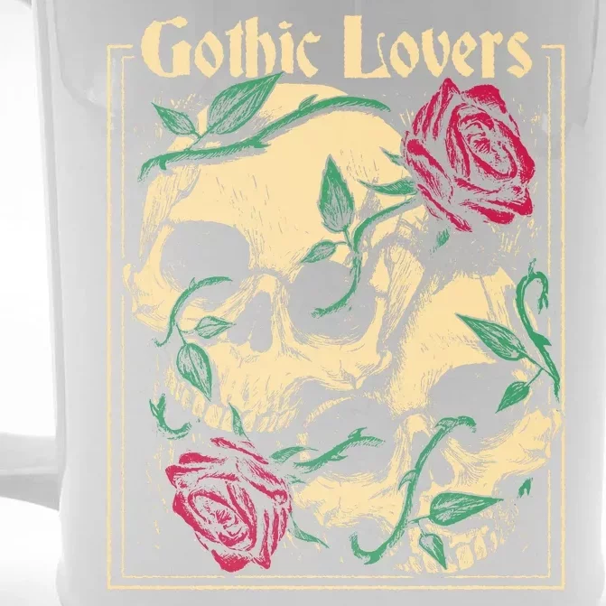 Gothic Lovers Skull And Rose Front & Back Beer Stein