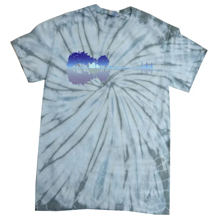 Guitar Lake Shadow Music Lovers Rock Guitar Musician Tie-Dye T-Shirt