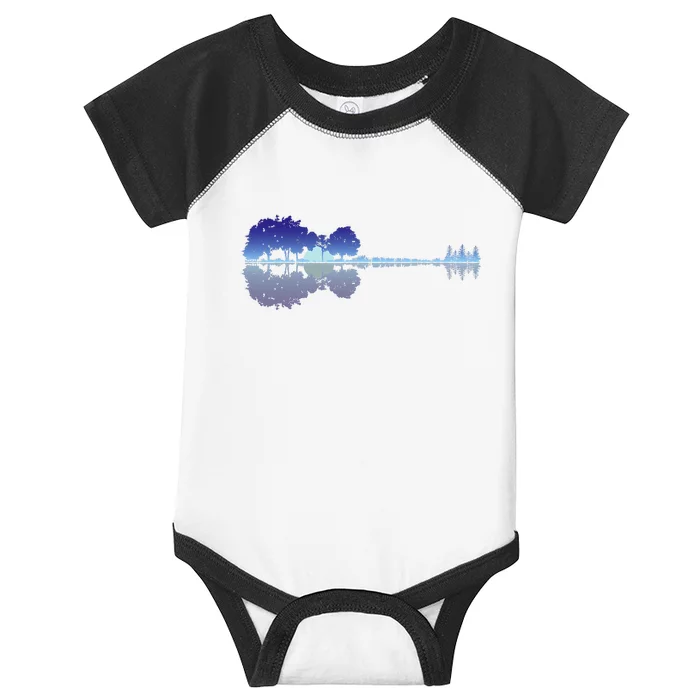 Guitar Lake Shadow Music Lovers Rock Guitar Musician Infant Baby Jersey Bodysuit