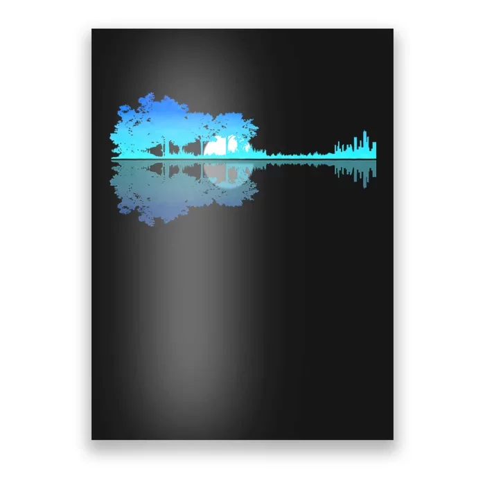 Guitar Lake Shadow Love Guitar Musician Poster