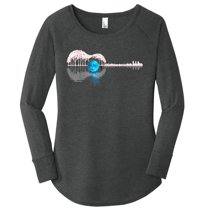 Guitar Lake Shadow Love Guitar Musician Women's Perfect Tri Tunic Long Sleeve Shirt