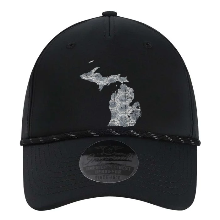 Great Lakes Shaped Women Summer Petoskey Stone Michigan Performance The Dyno Cap