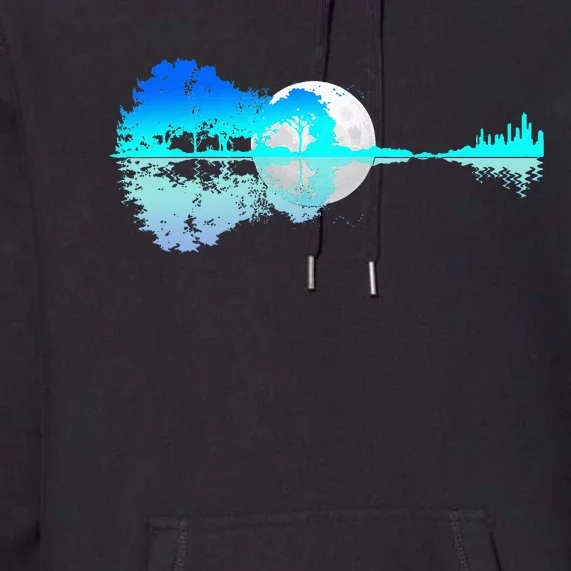 Guitar Lake Shadow Love Guitar Music For Musician Band Premium Hoodie