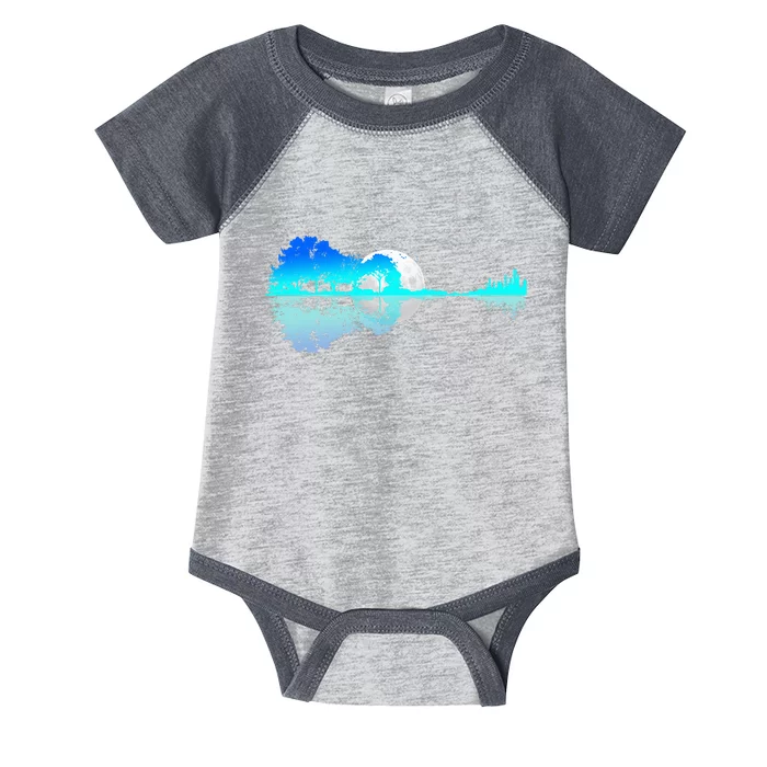 Guitar Lake Shadow Love Guitar Music For Musician Band Infant Baby Jersey Bodysuit