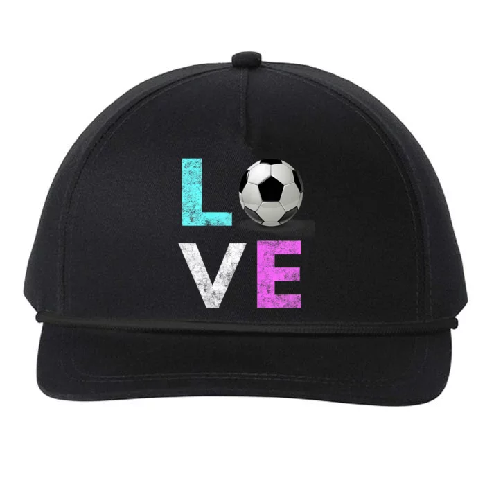 Girls Love Soccer Best Fun Birthday Gift Snapback Five-Panel Rope Hat