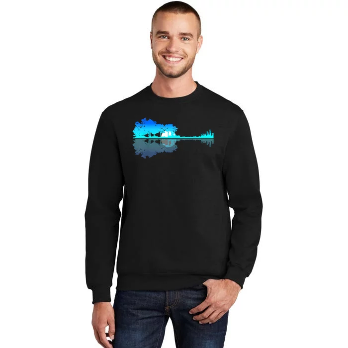 Guitar Lake Shadow Love Guitar Musician Sweatshirt