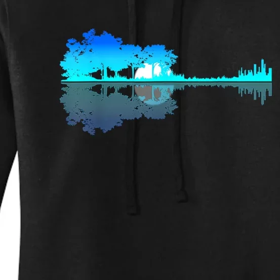 Guitar Lake Shadow Love Guitar Musician Women's Pullover Hoodie