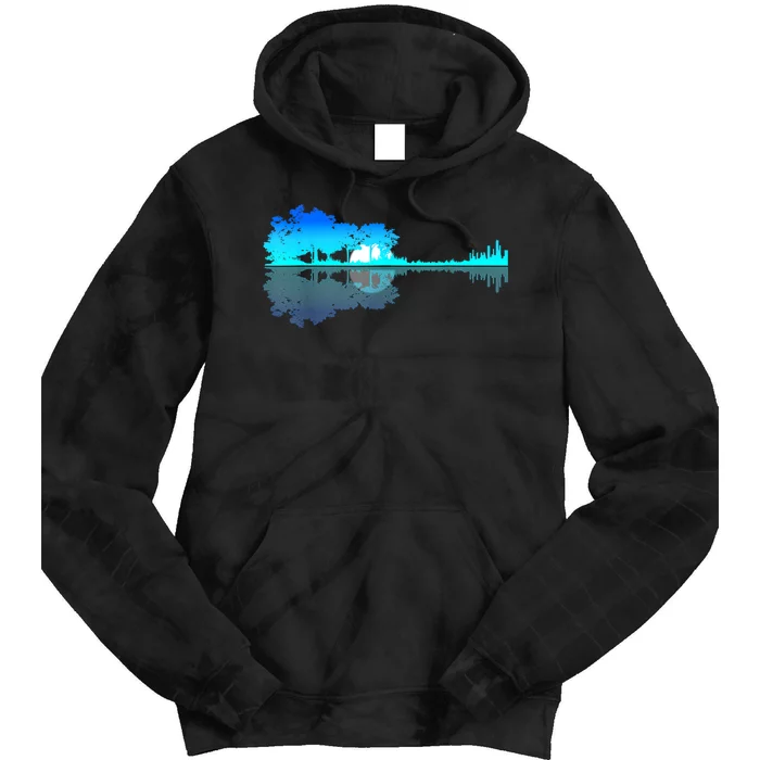 Guitar Lake Shadow Love Guitar Musician Tie Dye Hoodie