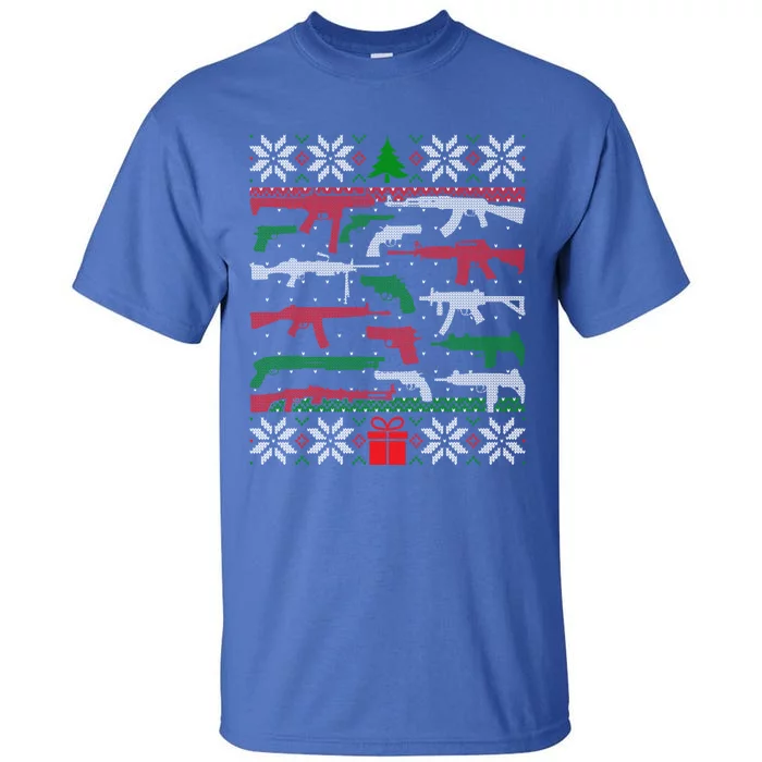 Gun Lover Second Adt Ugly Christmas Gun Enthusiast Gift Tall T-Shirt